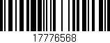 Código de barras (EAN, GTIN, SKU, ISBN): '17776568'
