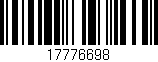 Código de barras (EAN, GTIN, SKU, ISBN): '17776698'