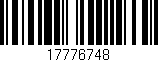 Código de barras (EAN, GTIN, SKU, ISBN): '17776748'