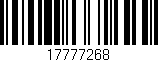 Código de barras (EAN, GTIN, SKU, ISBN): '17777268'
