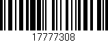 Código de barras (EAN, GTIN, SKU, ISBN): '17777308'