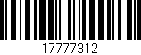 Código de barras (EAN, GTIN, SKU, ISBN): '17777312'