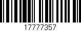 Código de barras (EAN, GTIN, SKU, ISBN): '17777357'