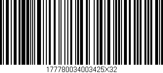 Código de barras (EAN, GTIN, SKU, ISBN): '177780034003425X32'
