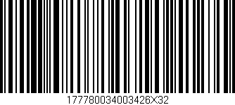 Código de barras (EAN, GTIN, SKU, ISBN): '177780034003426X32'