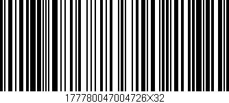 Código de barras (EAN, GTIN, SKU, ISBN): '177780047004726X32'