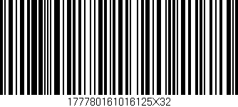 Código de barras (EAN, GTIN, SKU, ISBN): '177780161016125X32'