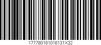 Código de barras (EAN, GTIN, SKU, ISBN): '177780161016131X32'