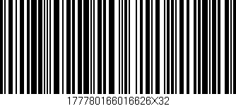 Código de barras (EAN, GTIN, SKU, ISBN): '177780166016626X32'
