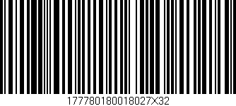 Código de barras (EAN, GTIN, SKU, ISBN): '177780180018027X32'