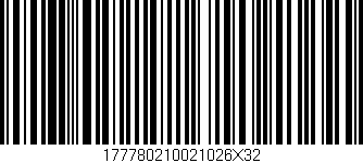 Código de barras (EAN, GTIN, SKU, ISBN): '177780210021026X32'