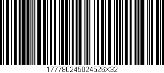 Código de barras (EAN, GTIN, SKU, ISBN): '177780245024526X32'