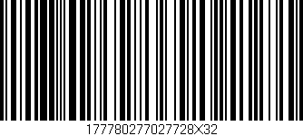 Código de barras (EAN, GTIN, SKU, ISBN): '177780277027728X32'