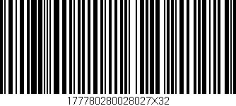 Código de barras (EAN, GTIN, SKU, ISBN): '177780280028027X32'