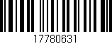 Código de barras (EAN, GTIN, SKU, ISBN): '17780631'
