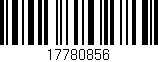 Código de barras (EAN, GTIN, SKU, ISBN): '17780856'