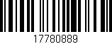 Código de barras (EAN, GTIN, SKU, ISBN): '17780889'