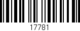 Código de barras (EAN, GTIN, SKU, ISBN): '17781'