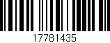 Código de barras (EAN, GTIN, SKU, ISBN): '17781435'