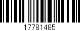 Código de barras (EAN, GTIN, SKU, ISBN): '17781485'