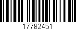 Código de barras (EAN, GTIN, SKU, ISBN): '17782451'