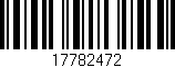 Código de barras (EAN, GTIN, SKU, ISBN): '17782472'