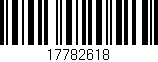 Código de barras (EAN, GTIN, SKU, ISBN): '17782618'