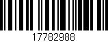 Código de barras (EAN, GTIN, SKU, ISBN): '17782988'