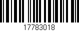 Código de barras (EAN, GTIN, SKU, ISBN): '17783018'