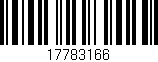 Código de barras (EAN, GTIN, SKU, ISBN): '17783166'