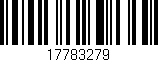 Código de barras (EAN, GTIN, SKU, ISBN): '17783279'