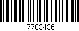 Código de barras (EAN, GTIN, SKU, ISBN): '17783436'