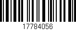 Código de barras (EAN, GTIN, SKU, ISBN): '17784056'