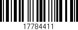 Código de barras (EAN, GTIN, SKU, ISBN): '17784411'