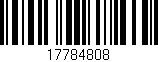 Código de barras (EAN, GTIN, SKU, ISBN): '17784808'