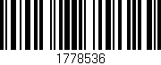 Código de barras (EAN, GTIN, SKU, ISBN): '1778536'
