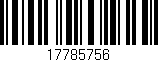 Código de barras (EAN, GTIN, SKU, ISBN): '17785756'