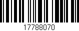 Código de barras (EAN, GTIN, SKU, ISBN): '17788070'