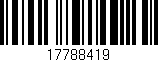 Código de barras (EAN, GTIN, SKU, ISBN): '17788419'