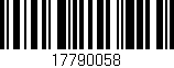 Código de barras (EAN, GTIN, SKU, ISBN): '17790058'