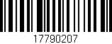 Código de barras (EAN, GTIN, SKU, ISBN): '17790207'