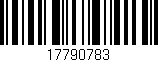 Código de barras (EAN, GTIN, SKU, ISBN): '17790783'