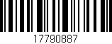 Código de barras (EAN, GTIN, SKU, ISBN): '17790887'