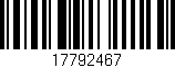 Código de barras (EAN, GTIN, SKU, ISBN): '17792467'