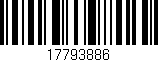 Código de barras (EAN, GTIN, SKU, ISBN): '17793886'