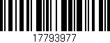 Código de barras (EAN, GTIN, SKU, ISBN): '17793977'