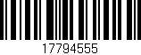 Código de barras (EAN, GTIN, SKU, ISBN): '17794555'