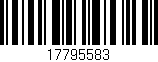 Código de barras (EAN, GTIN, SKU, ISBN): '17795583'