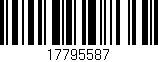 Código de barras (EAN, GTIN, SKU, ISBN): '17795587'