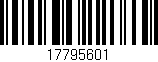 Código de barras (EAN, GTIN, SKU, ISBN): '17795601'
